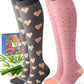 Bamboo Viscose Compression Socks for Women Men 2 Pairs 15-20mmHg Knee High Compression Socks Travel Nurse