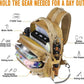 Dovesun Small Fishing Backpack with Tackle Boxes Fishing Sling Bag DIY Embroidery Patches Tackle Bag Gift for Men Khaki