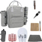 Truvelli Picnic Backpack for 4 with Blanket – 12-in-1 Insulated Picnic Basket Backpack Set with‬ Wine Holder, Cheese Board & Cutlery – Premium Picnic Back Pack for Family & Group‬ Adventures, Gray