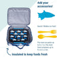 Wildkin Kids Insulated Lunch Box – Durable and Reusable for School & Travel - Sharks