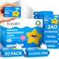 Fomin Mini Hand Sanitizer Wipes 30 Pack (8 Count) - Fragrance Free Mini Wet Wipe - pH Balanced, Biodegradable, Antibacterial On The Go Hand Sanitizing Wipes - Hypoallergenic, Plant-Based Travel Wipe