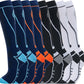 Compression Socks for Women Men Circulation Knee High 8 Pairs for Nurses, Running, Travel, Athletic