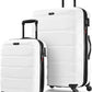 Samsonite Omni PC Hardside Expandable Luggage with Spinner Wheels, White, 2-Piece Set (20/28)