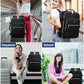 LOVEVOOK Travel Backpack for Women & Men 50L,Airline Approved Carry On Backpack Travel Essentials,TSA Carry on Luggage,Waterproof Personal Item Travel Bag,Suitcase with 3 Packing Cubes,Black-Black