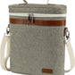 ZORMY 3 Bottle Insulated Wine Tote Cooler Bag, Portable Carrier with Corkscrew Opener and Shoulder Strap for Beach Travel Picnic, Unique Gift for Wine Lovers, Brushed Khaki