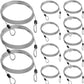 12 Pack Security Cable Luggage Lock with Loops 4ft 3mm Braided Steel Coated Bike Cable Wire Double Loop Anti Theft Safety for U Lock, Padlock and Disc Lock