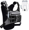 Running Vest with 2L Water Bladder, USA Original Patent, Lightweight Adjustable Chest Pack with Pistol Holster, Reflective Running Hydration Vest for Women Men for Marathon