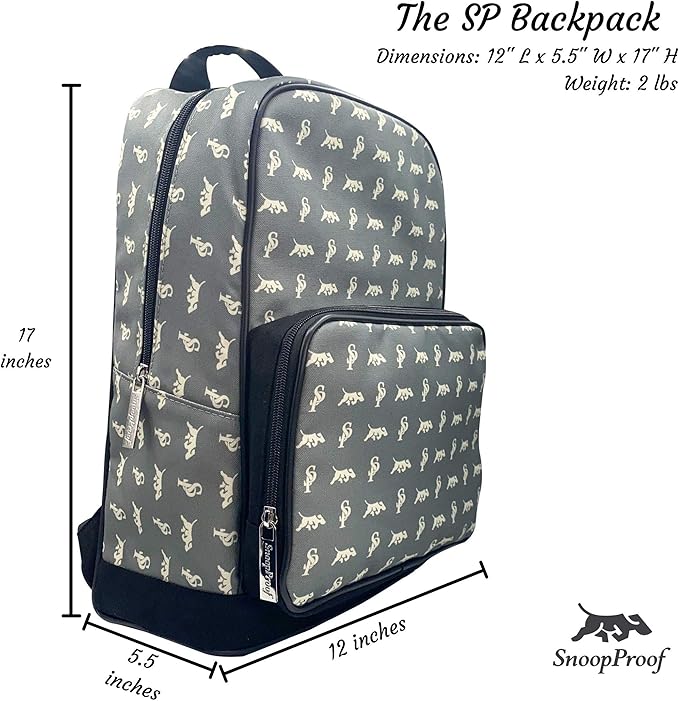 The SP BackPack in Grey Smell Proof BackPack