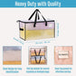 VENO 8 Pack Moving Bags, Comforter and Blanket Storage Bags for Closet, Moving Boxes, Boxes with Lids Alternative, College Dorm Packing Supplies, Foldable Heavy-Duty Tote with Window (Clear, 8 Pack)