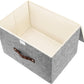 TYEERS Collapsible Storage Boxes, Washable Fabric Storage Bins with Lids, 14.9x9.8x9.8 inches, 3 Pack, Gray