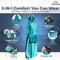3-in-1 Travel Blanket Airplane – Compact with Bag & Pillow Combo Set, Ultra-Soft Fleece | Packable Blanket Compact | Hidden Pocket | Trolley Sleeve | Carabiner | Travel Essentials (Aqua Teal)