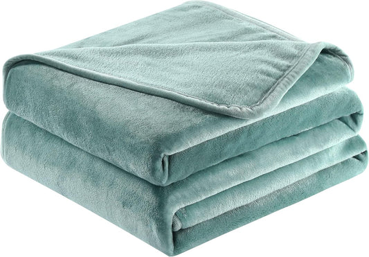 Surii Home Luxury Microfiber Flannel Blanket, Super Soft, Warm, Cozy, Fluffy, and Breathable, Perfect Throws for Bed, Couch, Sofa, for All Season Use. 350GSM Twin Size 60x80 Inches(Turquoise Blue)