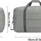 Extra Large Travel Duffel Bag Foldable Weekender Packable Lightweight Luggage Bag Overnight for Women and Men 85L (Grey)