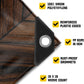 Core Tarps Extreme Heavy Duty 20 Mil Tarp Cover, Waterproof, UV Resistant, Rip and Tear Proof, Poly Tarpaulin with Reinforced Edges for Roof, Camping, Patio, Pool, Boat (Brown Wood/Black 9′ X 12′)