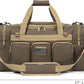 Tactical Range Duffel Heavy Duty Military Molle Gear Travel Sports Gym Bag Lockable Zippers with US Flag Patch (27 In Khaki)