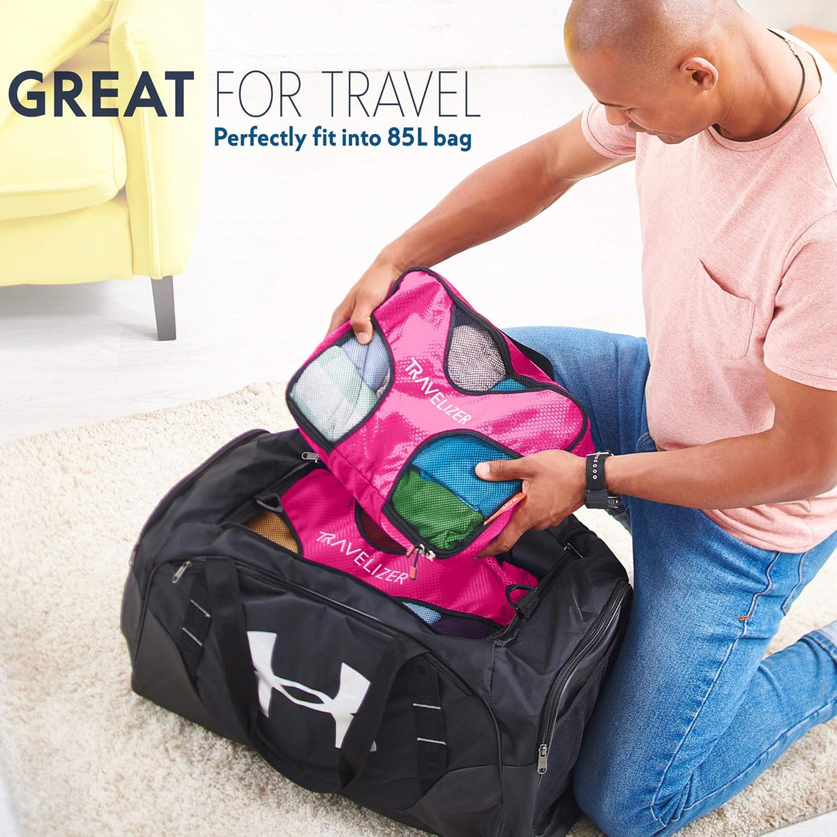 Travel Packing Cubes 5 pcs Luggage Organizer Set for Bag & Suitcase
