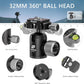 Carbon Fiber Lightweight Travel Tripod with 360° Ball Head, Removable Center Column, Folded Height 37cm, Weight 1.12kg, Maximum Load 8KG（LX-224CT+XB-32Q）