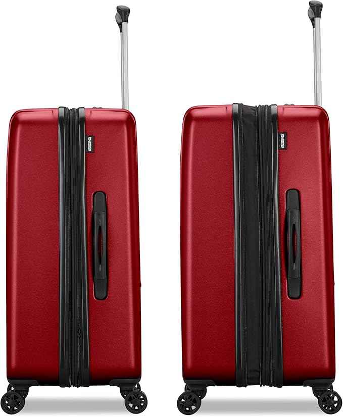 American Tourister Westridge Hardside Luggage Set with Spinner Wheels, Holly Red, Carry-On