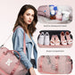 Women Gift-Birthday Gifts, Initial Duffle Bags with Shoe Compartment, Girls Weekender Bag, Overnight Tote for Women, Travel Bag with Makeup Pouch (Letter A) - Roamly