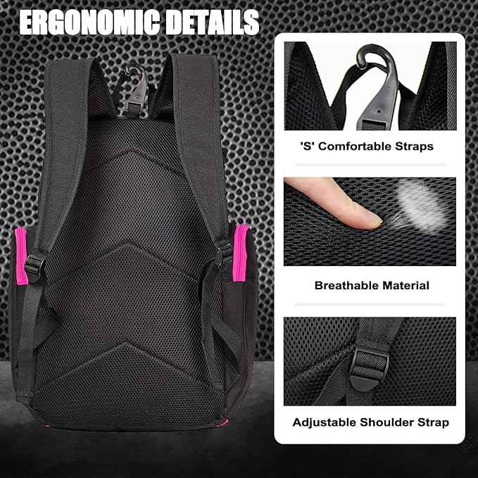 LARIPOP Basketball Backpack Bag with Ball Compartment Ventilated Shoe Compartment for Men Youth Soccer Volleyball Training