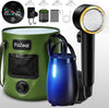 Portable Shower for Camping, 8000mAh Rechargeable Portable Camping Shower pump with 6.6 Gallons Foldable Bucket, 5 Speed & LED Display,Rinse Kit Portable Outdoor Camping Travel Shower head for Hiking