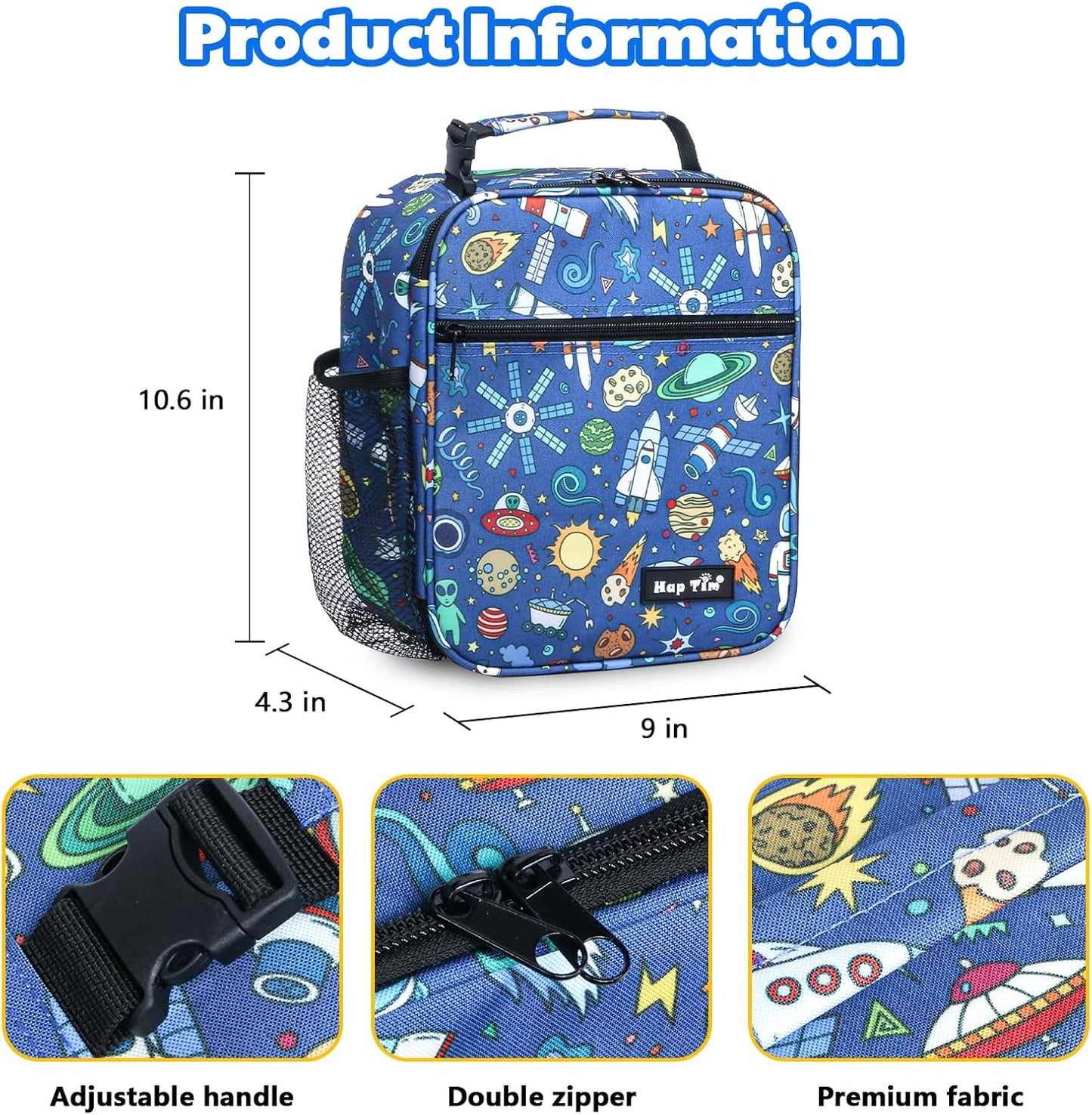 Hap Tim Insulated Lunch Bag Women, Reusable Lunch Box for Women & Men, Adluts Lunchbox for Work, Portable Lunchbag（18654-XK）