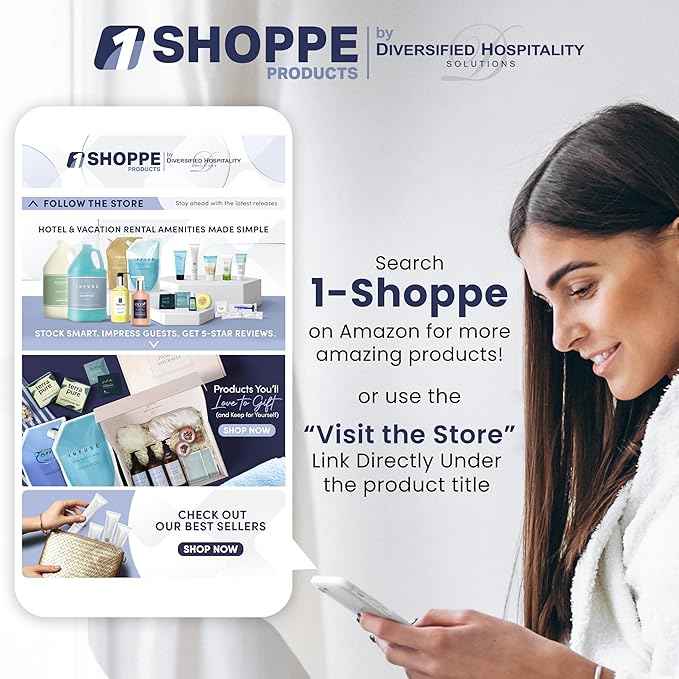 Terra Pure White Tea & Coconut Toiletries Set | 1-Shoppe Amenities Kit | 1oz Shampoo & Conditioner, Body Wash, Lotion, 1.25oz Bar Soap | Travel Size | 300 Pieces