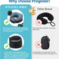Orthopedic Neck Pillow Travel Neck Pillows for Airplanes, Memory Foam Kit, Updated Resting Material, Airplane Travel Set with 3D Contoured Eye Masks, Earplugs, and Luxury Mesh Bag (Blue)