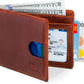 SERMAN BRANDS RFID Blocking Slim Bifold Genuine Leather Thin Minimalist Front Pocket Wallets for Men Billfold Wallet Men Gift