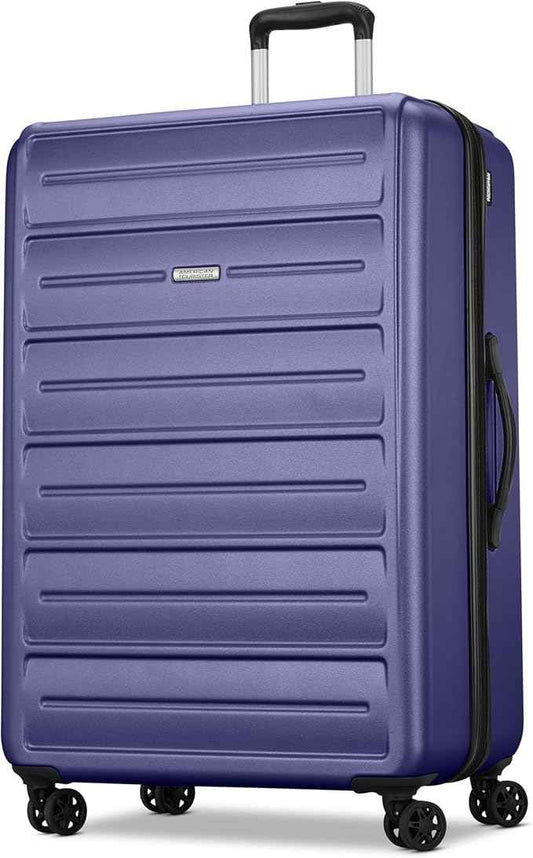American Tourister Westridge Hardshell Luggage Set - 3 Piece Set - 20" Carry-On, 24” & 28” Checked Luggage Set with 360° Spinner Wheels - Expandable Suitcases for Extended Travel - Dusk Purple