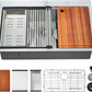Kitchen Sink, 33 x 22 Drop in Kitchen Sink 16 Gauge Stainless Steel Kitchen Sinks Single Bowl Workstation Sink with Cutting Board