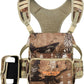 NEW VIEW Binocular Harness Chest Pack, Bino Case with Rangefinder Pouch and Rain Cover, Silent Chest Rig with 8 Pockets for Hunting, Hiking, Bird Watching