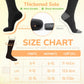 Merino Wool Compression Socks for Women Men, 15-20 mmHg Knee High Socks for Flying, Travel, Running