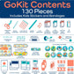 KeepGoing Travel First Aid Kit for Kids – 130 Pc. for Car, Home, Purse, Diaper Bag & Backpack with Latex-Free Bandages - Mini First Aid Kit Travel Size TSA-Approved