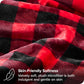 Bare Home Fleece Blanket - King Size - Ultra-Soft Lightweight for Bed, Sofa, and Couch - Luxury Microplush - Cozy Warm Blanket (King, Buffalo Plaid - Red/Black)