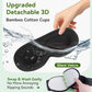 LC-dolida Bamboo Cotton Weighted Bluetooth Sleep Masks, 3D Weighted Sleep Masks with Bluetooth 5.4 Headphones, Total Blackout Bluetooth Sleep Mask for Women Men, Weight Eye Mask for Sleeping, Black