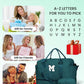 Womens Birthday Gift, Birthday Gift-Initial Travel Bag with Shoe Compartment, Personalized Weekender Bag, Monogram Overnight Bag for Women, Kids Duffel Bag with Makeup Bag (Letter Q) - Roamly