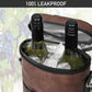opux 2 Bottle Wine Carrier Tote, Insulated Leakproof Wine Cooler Bag, Wine Travel Bag for Picnic BYOB Beach, Portable Wine Bottle Carrying Case, Gift for Wine Lover Women Men Christmas, Brown Leather