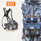 Binocular Harness Chest Pack, Bino Harness Bag with Rangefinder Pouch & Rain Cover, Molle System Multifunction Hunting Pack