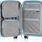 Traveler's Choice Pagosa Hardshell Expandable Luggage with Spinner Wheels, Baby Blue, 22-Inch Carry-on