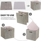 Posprica Storage Bins,11×11 Foldable Storage Cubes Boxes Container Closet Organizer Shelf Cabinet Bookcase,Thick Fabric Drawer Container - 4pcs,Coffee