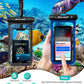 Hiearcool Waterproof Phone Pouch,Universal Waterproof Phone Case Dry Bag Travel Essentials for iPhone, Beach Accessories for Vacation Must Haves - Black&Navy-2 Pack
