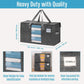 VENO 2 Pack Moving Bags, Comforter and Blanket Storage Bags for Closet, Moving Boxes, Boxes with Lids Alternative, College Dorm Packing Supplies, Foldable Heavy-Duty Tote with Window (Gray, 2 Pack)