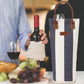 ZORMY Single Bottle Insulated Wine Tote, 1 Bottle Wine Carrier Bag Padded Wine Cooler Perfect Wine Lover's or Wedding Gift-Wide Srtipe