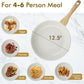 SENSARTE Nonstick Ceramic Frying Pan Skillet, 12.5 Inch Omelet Pan, Healthy Non Toxic Chef Pan, Induction Compatible Egg Pan with Heat Resistant Handle, PFAS-Free, White
