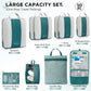 10 Set Compression Packing Cubes for Travel Essentials,Compressible Expandable Packing Cubes for Suitcase,OlarHike Luggage Organizer Bags,Handy Helper for Organizing Clothes(Dark Blue Green) - Roamly