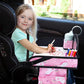 Kids Travel Tray, Travel Tray for Kids Car Seat, Toddler Car Seat Lap Tray, Carseat Tray for Kids Travel, Carseat Table Tray for Kids Travel Activities (Dark Pink)