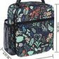 Hap Tim Insulated Lunch Bag Women, Reusable Lunch Box for Women & Men, Adluts Lunchbox for Office Work, Portable Lunchbag, Black Floral（18654-BF）