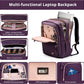 Swissdigital Design Business Laptop Backpack For Women, College Computer Backpack with USB Charging Port, Fits 15.6 Inch Laptop Travel Work Backpack, Purple | KATY ROSE