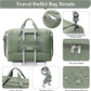 Travel Duffel Bag for Women, Carry-on Overnight Weekender Bags with Wet Pocket, For Spirit Airlines 18x14x8 Personal Item Bag,Small,Olive Green